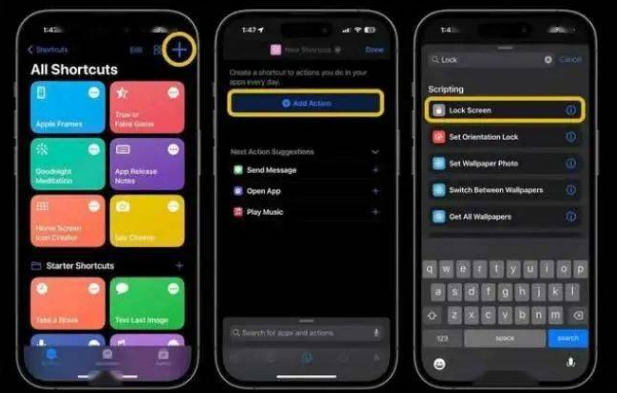 淇县苹果14锁屏维修店分享iPhone14升级iOS16.4后如何创建锁屏快捷方式 